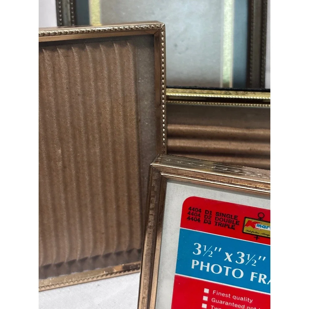 Vintage Photo Frame Lot Gold Tone & Pewter Ornate Variety Frame Set 6 Pieces
